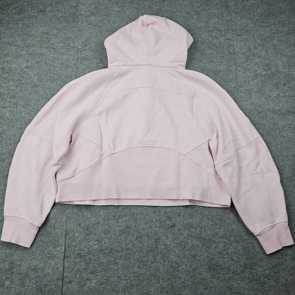 Lululemon Scuba Hoodie Womens XL/XXL Pink Cropped Half Zip Pullover Oversized - Picture 6 of 6